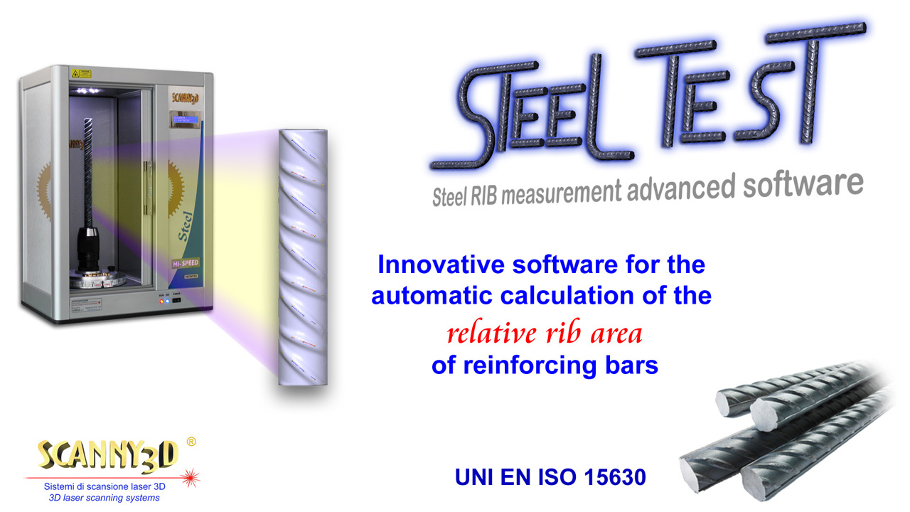 Interfaz del software STEEL-TEST para el análisis 3D de barras de refuerzo de acero